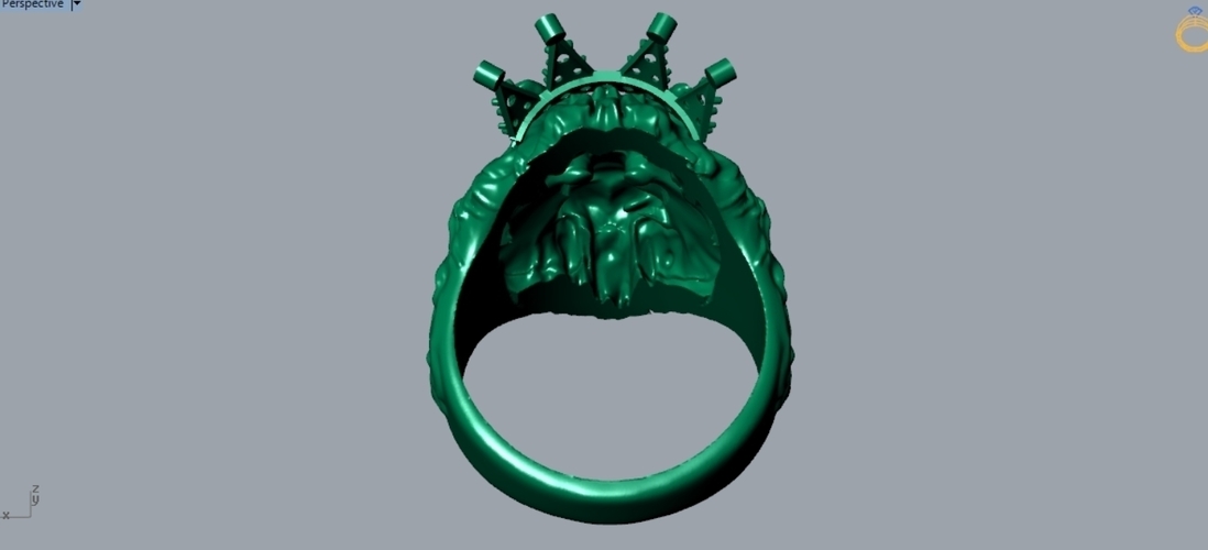 Lion Signet Ring R 181 3D Print 508538