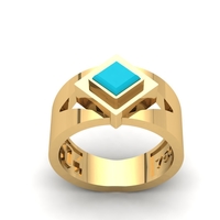 Square Sapphire Ring R 179 - Thumbnail 2