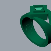 Square Sapphire Ring R 179 - Thumbnail 4