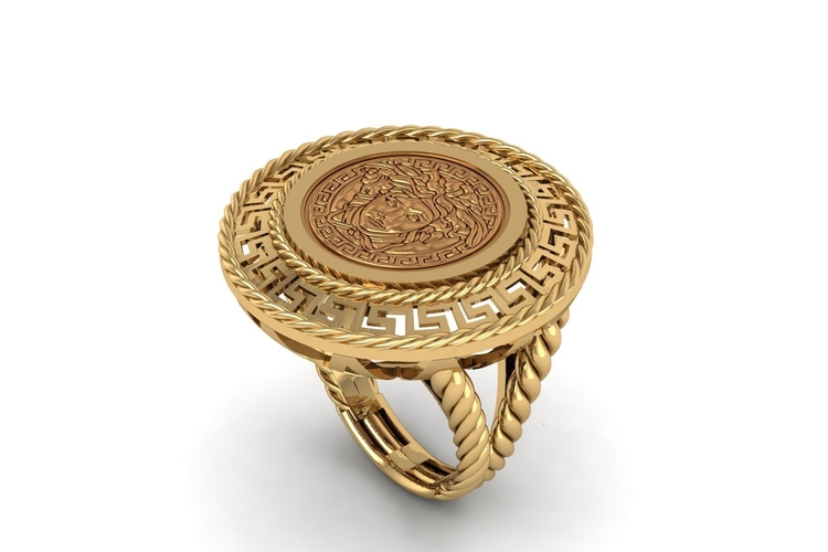 Coin Bezel Ring R 177 3D Print 508677