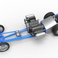 Front engine dragster with double supercharged V8 Scale 1:25 - Thumbnail 3