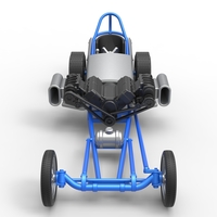 Front engine dragster with double supercharged V8 Scale 1:25 - Thumbnail 6