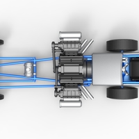Front engine dragster with double supercharged V8 Scale 1:25 - Thumbnail 10