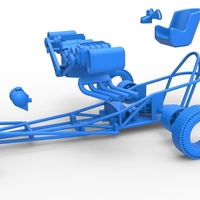 Front engine dragster with double supercharged V8 Scale 1:25 - Thumbnail 15