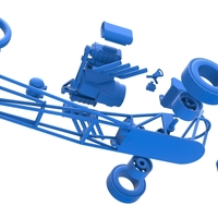 Front engine dragster with double supercharged V8 Scale 1:25 - Thumbnail 16