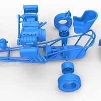Front engine dragster with double supercharged V8 Scale 1:25 - Thumbnail 19
