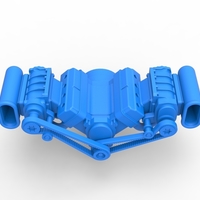 Engine V8 with double supercharger Version 5 Scale 1:25 - Thumbnail 5