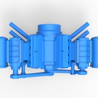 Engine V8 with double supercharger Version 5 Scale 1:25 - Thumbnail 6