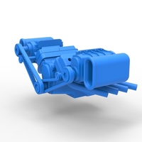 Engine V8 with double supercharger Version 5 Scale 1:25 - Thumbnail 7