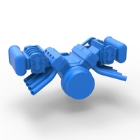 Engine V8 with double supercharger Version 5 Scale 1:25 - Thumbnail 11