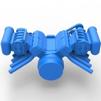 Engine V8 with double supercharger Version 5 Scale 1:25 - Thumbnail 13