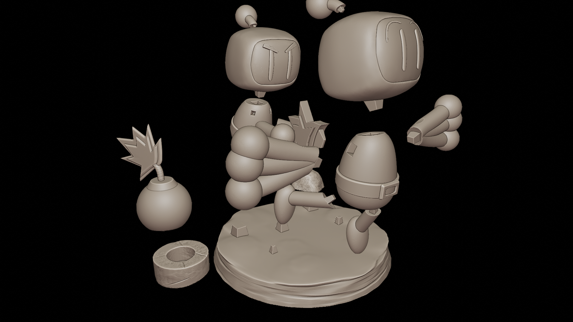 Games - Bomberman 4, GAMES_8380. 3D stl model for CNC