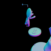 Gimmighoul and Meltan  Pokemon Diorama - Thumbnail 1