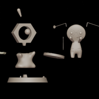 Gimmighoul and Meltan  Pokemon Diorama - Thumbnail 2