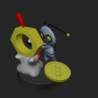 Gimmighoul and Meltan  Pokemon Diorama - Thumbnail 13