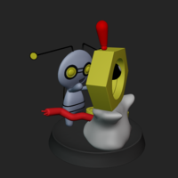 Gimmighoul and Meltan  Pokemon Diorama - Thumbnail 14