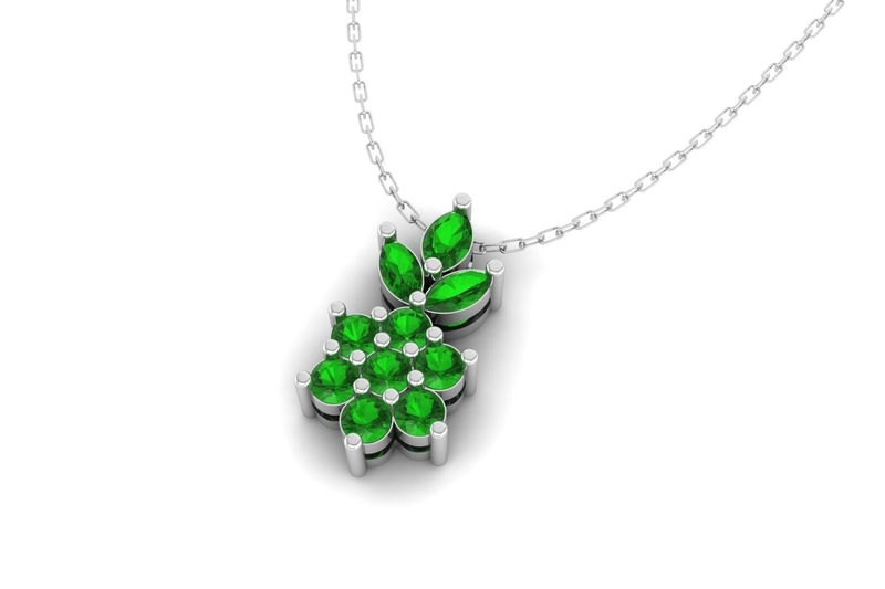 Leaf Diamond Pendant P 071