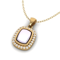 Small Pearl and Diamond Pendant P 069 3D Printing 508861