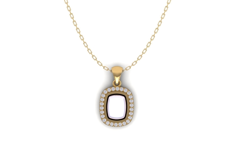 Pearl and Diamond Pendant P 069 3D Print 508862