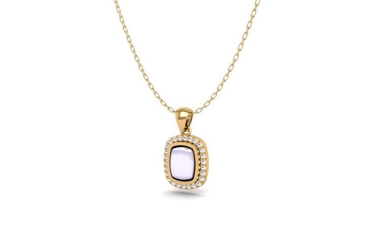 Pearl and Diamond Pendant P 069 3D Print 508863