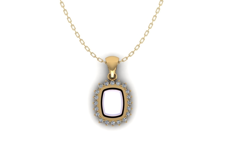 Pearl and Diamond Pendant P 070 3D Print 508870