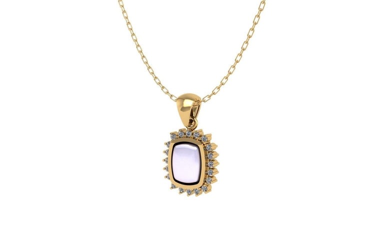 Pearl and Diamond Pendant P 070 3D Print 508871