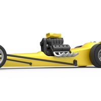 Front engine old school dragster with shell V3 1:25 - Thumbnail 2