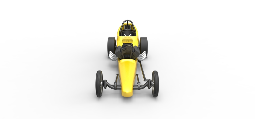 Front engine old school dragster with shell V3 1:25 3D Print 508890