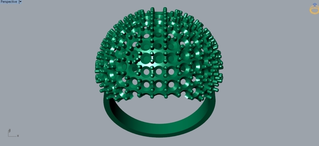 Mushroom Ring R 176 3D Print 508945