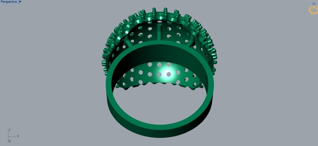 Mushroom Ring R 176 3D Print 508946