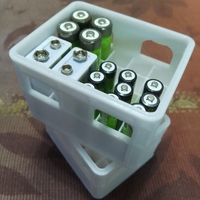 Bierkiste, stapelbare Aufbewahrungskiste für Batterien - Thumbnail 7