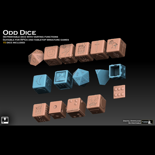 Odd Dice Pack 3D Print 509026