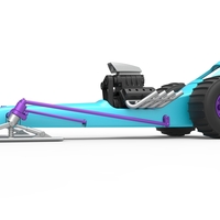 Front engine old school snow dragster Scale 1:25 - Thumbnail 2