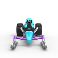 Front engine old school snow dragster Scale 1:25 - Thumbnail 7