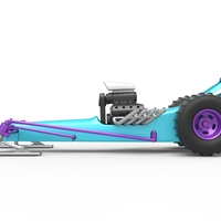 Front engine old school snow dragster Scale 1:25 - Thumbnail 8
