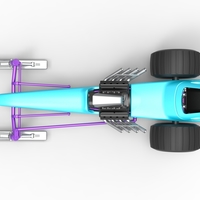 Front engine old school snow dragster Scale 1:25 - Thumbnail 10
