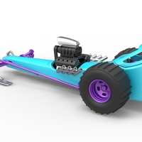 Front engine old school snow dragster Scale 1:25 - Thumbnail 11