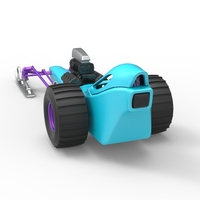 Front engine old school snow dragster Scale 1:25 - Thumbnail 12