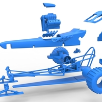 Front engine old school snow dragster Scale 1:25 - Thumbnail 15