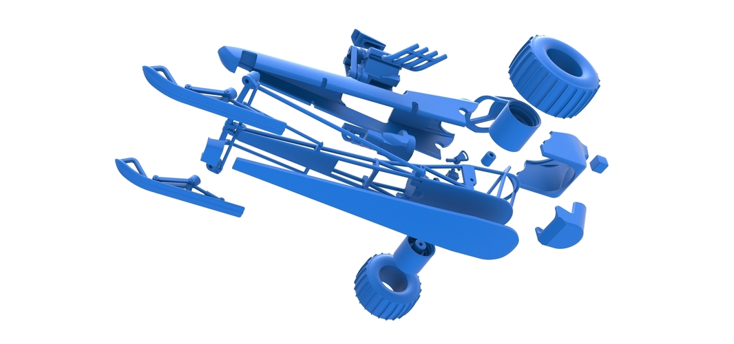 Front engine old school snow dragster Scale 1:25 3D Print 509044