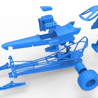 Front engine old school snow dragster Scale 1:25 - Thumbnail 17