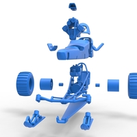 Front engine old school snow dragster Scale 1:25 - Thumbnail 18