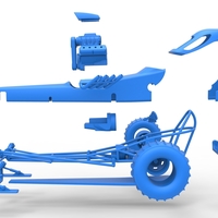 Front engine old school snow dragster Scale 1:25 - Thumbnail 19