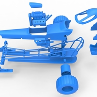 Front engine old school snow dragster Scale 1:25 - Thumbnail 20