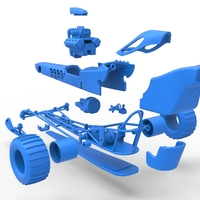 Front engine old school snow dragster Scale 1:25 - Thumbnail 21