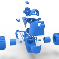 Front engine old school snow dragster Scale 1:25 - Thumbnail 22