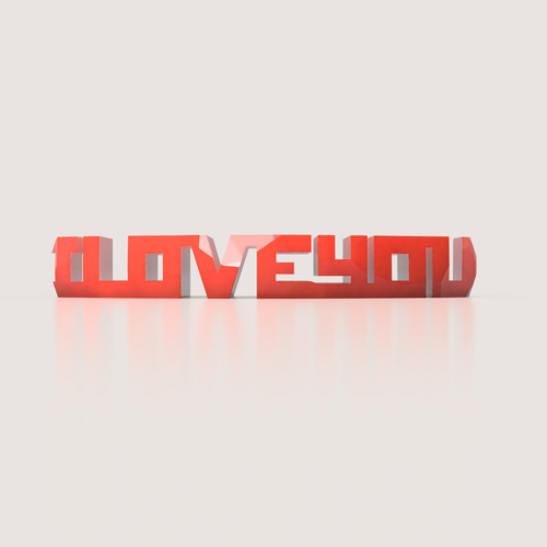 I LOVE U FLIP ELEMENT 3D Print 509066