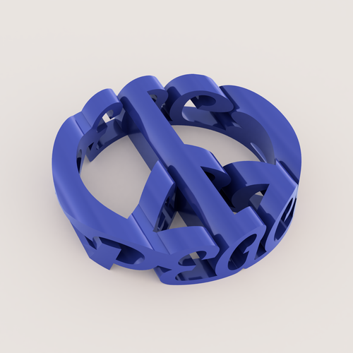 PEACE FLIP TEXT 3D Print 509074