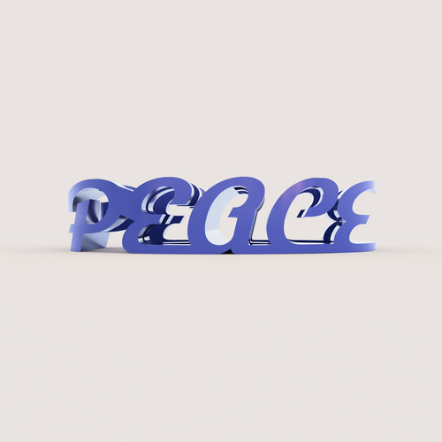 PEACE FLIP TEXT 3D Print 509075