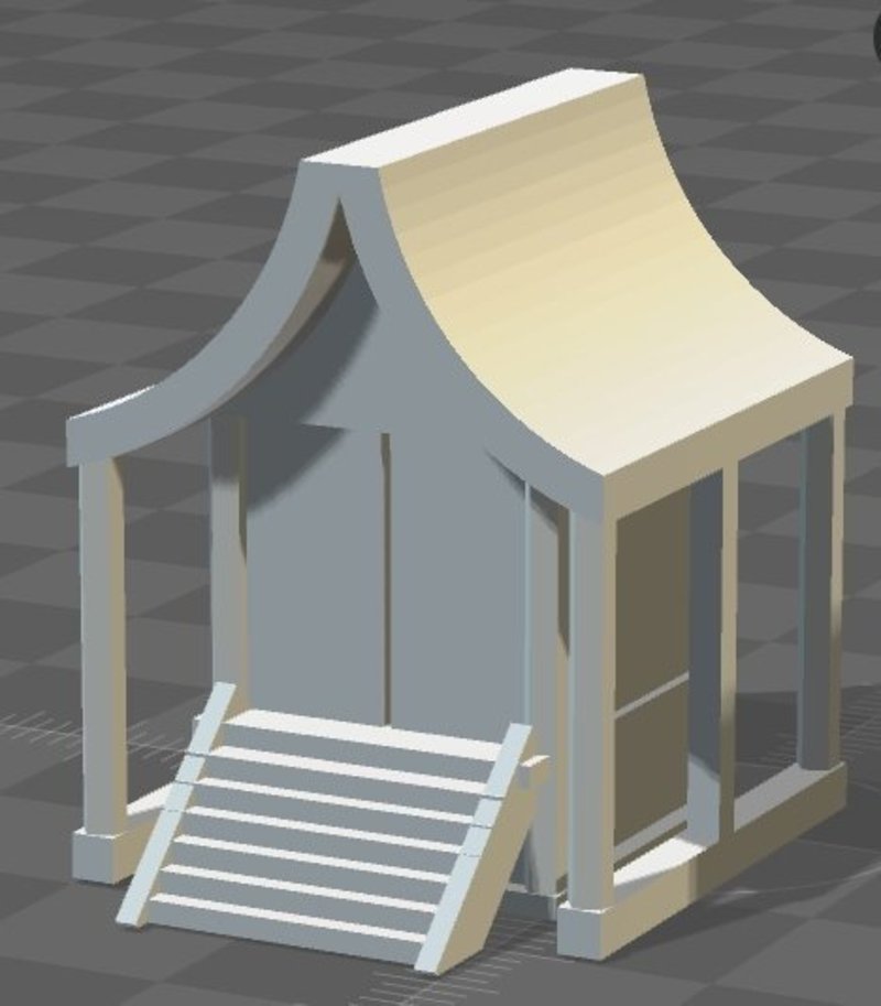 N scale Japanese shrine